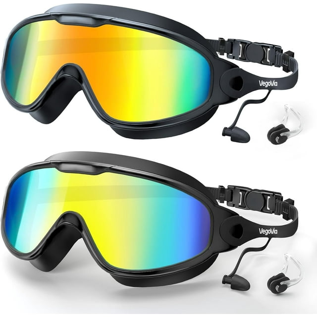 Adult Swimming Goggles Fog Protection °Wide View Pool Swim Goggles for Adult Youth Men Women