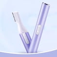 thumbnail image 3 of CHOK Eyebrow Trimmer  Electric Eyebrow Razor for Women Men Battery-Operated Facial Hair Trimmer with Painless Pull-Feeling Comb for Face Chicken Neck  Purple, 3 of 5
