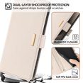thumbnail image 4 of for Google Pixel 9 / 9 Pro Case Wallet, Credit Card Holder RFID Blocking Case with Crossbody Chain & Wrist Strap Quilted PU Leather Kickstand Magnetic Clasp Purse Handbag Shockproof Case,White, 4 of 9