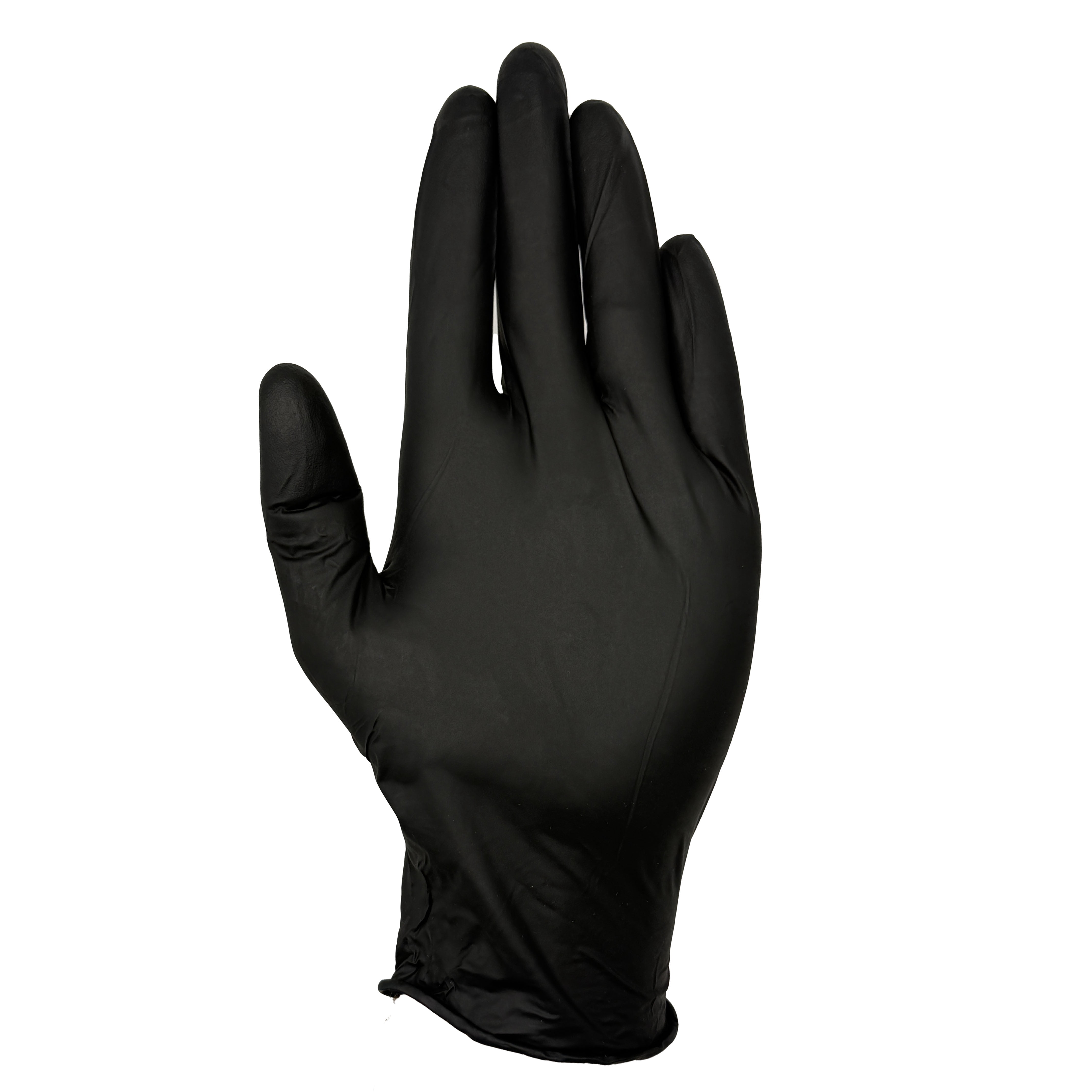 Hyper Tough Disposable Nitrile Gloves, Black, Size Large