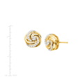 thumbnail image 3 of Women's Welry 1/8 cttw Diamond Swirl Knot Stud Earrings in 10kt Yellow Gold, 3 of 3