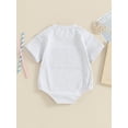 thumbnail image 5 of Musuos Baby Boys Summer Romper 3M 6M 12M 18M 4th of July Outfit Flag Embroidery Short Sleeve Crewneck Jumpsuit Independence Day clothing, 5 of 9