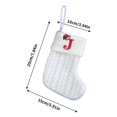 thumbnail image 6 of AuroraX Knit Christmas Stockings Personalized with Embroidered Initials Cute Plush Personalized Monogrammed Mini Christmas Stockings 7" Hanging Socks for Holiday Party Gifts Decor(White), 6 of 6