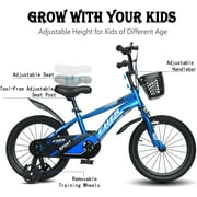 ICEELF 14 inch Kids Bike, Carbon Steel Frame, Dual Brakes, Adjustable Seat,Training Wheels for Boys Girls Ages 3-12