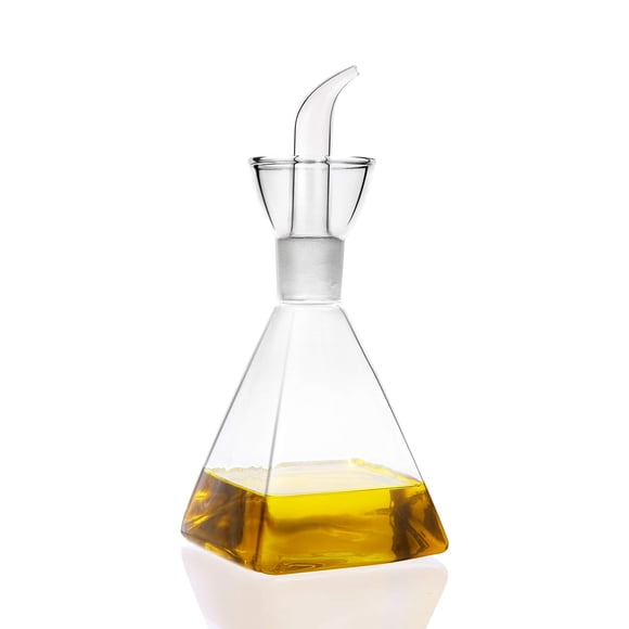 HAIZEEN 17oz Verre Tout Usage, Carafe à Huile en Verre et Cruet (Pyramidal-17 oz)
