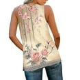 thumbnail image 5 of Tank Tops for Women under $5 Plus Size Clearance Sleeveless Printed V-neck Pullover Side Slit Loose Casual Top Multicolor L, 5 of 6