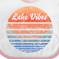 thumbnail image 4 of Inktastic Lake Vibes Distressed Retro Sunset Boys or Girls Baby Bib, 4 of 4