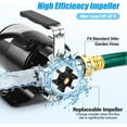 thumbnail image 5 of Water Transfer Pump 115V 1/10HP with 6ft Hoses for Pool, Aquarium, Hot Tub Drainage, 5 of 5