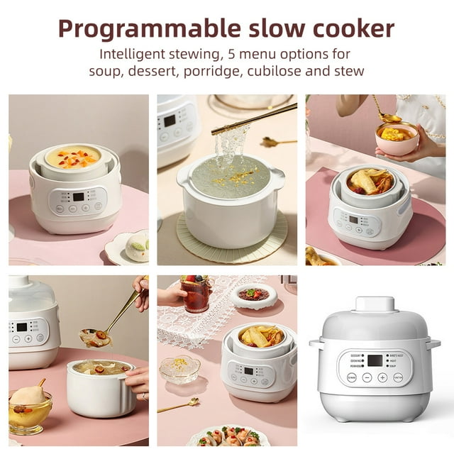 slow cooker,And Cooker 1 Quart Cooker 1 24h And 200w Warmer Cooker 1-3 With Ceramic Warmer With Pot 24h Slow Cooker Ceramic Pot Quart 200w Cooker Buzhi Slow Cooker Person Cooker