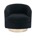 thumbnail image 2 of Comfy Sofa Swivel Barrel Accent Chairs, Modern Boucle Club Chair, 360 Degree Rotation Stable Stainless Steel Base, Leisure Armchair For Bedroom Living Room Lounge Hotel Office, 2 of 9