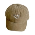 thumbnail image 3 of fenteer Baseball Cap Embroidered Heart Painter Hat Casual Peaked Hat Summer Cap Headwear Khaki B, 3 of 8