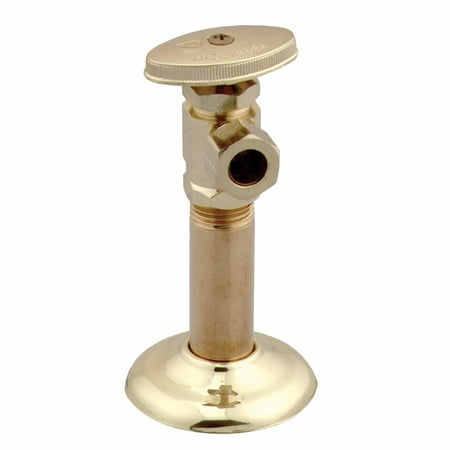 Angle Stop Valve - Toilet Angle Stop Valve PVD Brass 1/2 FIPx1/2OD | Renovator's Supply
