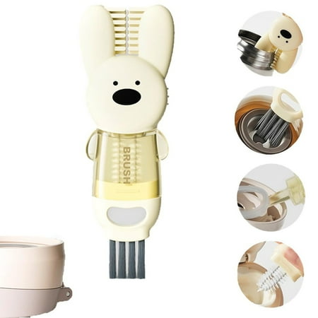 

Clearance! Aoorsake Lid Cleaning Brush Cup Lid Cleaning Brush Portable Cleaning Brush Set For Insulated Mugs Tight Space Cup Lids Multifunctional Cleaning Brush For Bottle Yellow