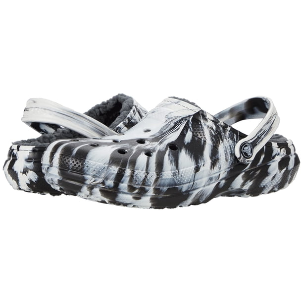 Crocs Classic Forradas Tie-Dye Zuecos Blanco/Negro, Hombre 4