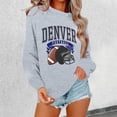 thumbnail image 3 of Football Team City Sweatshirts for Women Fall Winter Long Sleeve Crewneck Football Graphic Sweatshirt Pullover Tops, 3 of 4