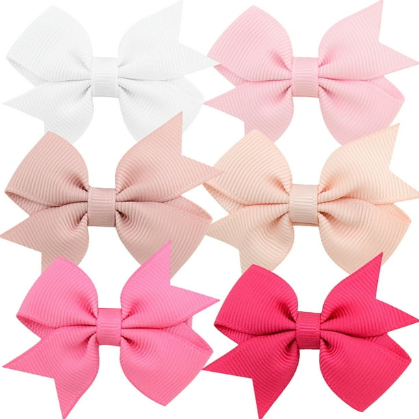 12 pinzas pequeñas para el pelo con lazo, pasadores, accesorios para el pelo de niñas, adornos para el pelo de bebés