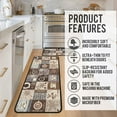 thumbnail image 6 of Coffee Kitchen Rugs Kitchen Mats for Floor 2 Piece, Anti Fatigue Floor Mat for Kitchen, Kitchen Floor Mats for in Front of Sink and Kitchen Matt for Standing for Coffee Kitchen Decor 17"X30"+17"X47", 6 of 6