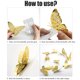 thumbnail image 4 of Mariposa Pegatinas De Pared Mariposas Huecas Tatuajes De Pared Diy Decoración De Pared Para Fiesta En Casa Inevent HA039984-03, 4 of 6