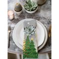 thumbnail image 2 of Grey Christmas Cloth Napkins Set of 4 Reusable Dinner Napkins, Green Xmas Tree Snowflake Stars Winter Cocktail Napkin Washable Table Napkins for Wedding/Holiday Party/Baby Shower 20"x20", 2 of 7