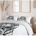 thumbnail image 6 of Ambesonne Savannah Duvet Cover Sets, Sketch of Tiger African, 2-King, White Black, 6 of 7