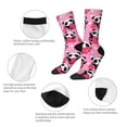 thumbnail image 3 of Logiee Panda Heart Valentine Pink Print Adult Socks for Men & Women,Calf Socks, Ankle Socks,Boots Socks,Breathable Casual Sock,Unisex Crew Socks, 3 of 6