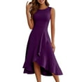 thumbnail image 2 of LISTHA Women's Cocktail Dresses 2025 Wedding Guest Dresses Casual Cocktail Formal Sundress Dark Purple M, 2 of 4