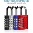 thumbnail image 4 of Locker Locks with Code, 4 Digit Waterproof Combination Lock for Gym, School Locker, Fence, Toolbox, Gate (2 Pack, Black), 4 of 4