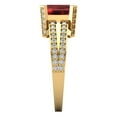thumbnail image 3 of Clara Pucci 14K Yellow Gold 2.45ct Garnet Solitaire with Accents Ring, 3 of 8