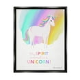 thumbnail image 2 of Stupell Industries Unicorn Spirit Animal Vivid Fantasy Rainbow Pony Graphic Art Metallic Gold Floating Framed Canvas Print Wall Art, Design by Diane Neukirch, 2 of 5
