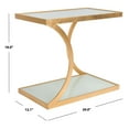 thumbnail image 5 of SAFAVIEH Sullivan Gold Leaf Accent Table Gold / White, 5 of 7