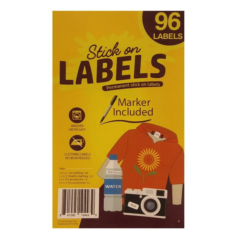 100 Personalized Clothing Labels for Kids Washable Sew in/Iron on