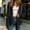Black, variant on Women's Full Zip Oversized Drawstring Hoodie Casual Fleece Jacket Kangaroo Pocket Coats