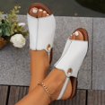 thumbnail image 4 of Aloohaidyvio Womens Dressy Summer Flat Sandals Comfortable Beach Cute Ladies Slides 2025 Leather Casual Dress Sandals, 4 of 7