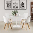 thumbnail image 2 of Aykah 39.5" Blanco White Round Dining Table, 2 of 7
