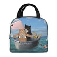 thumbnail image 1 of Disketp Two Brave Cats Are Floating On The Sea Iceberg for Insulated Lunch Bag for Women and Men, Perfect for Work, Hiking, Picnic, 1 of 8