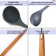 thumbnail image 3 of Cucharones de Silicona YONGSHENG Mango de Madera 31,5 cm, 3 of 5