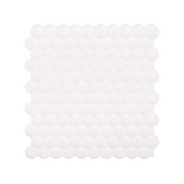Azulejo adhesivo para pared Smart Tiles, vinilo esmaltado blanco, 4 piezas x 6