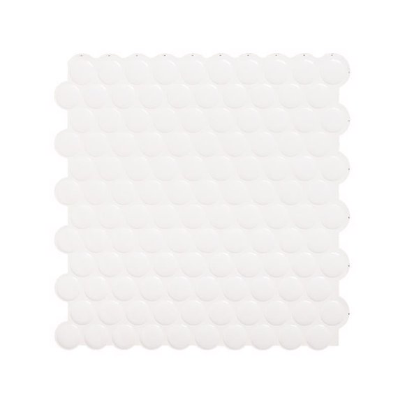 Azulejo adhesivo para pared Smart Tiles, vinilo esmaltado blanco, 4 piezas x 6