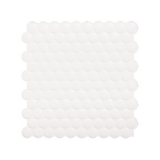 Azulejo adhesivo para pared Smart Tiles, vinilo esmaltado blanco, 4 piezas x 6