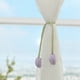thumbnail image 5 of Tulip Curtain Tiebacks | Floral Cloth Drawstring Hook | Elegant Decorative Window Holdbacks | Versatile Room Accessory | 16 Inch Long | Beige Pink Blue | 1 Piece, 5 of 6