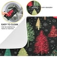thumbnail image 2 of Christmas Trees in Dark Green and Red Colors Dish Drying Mat Kitchen Counter Mat Draining Mat Kitchen Accessories Dish Rack Pad for Dishes, Utensils, Countertops, Sinks 16x18in, 2 of 7
