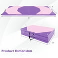 thumbnail image 3 of Gymax 10' x 4' x 2'' 4-Panel Folding Gymnastics Exercise Mat w/ Loop Fasteners Purple & Pink, 3 of 10