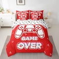 thumbnail image 2 of Manfei Cartoon Red Gamepad Twin Bedding Sets 7-Piece for Kids, Game Over Bedding Comforter Set, Modern Gaming Gamer Reversible Sheet Sets, Luxury Bedroom Decor, 2 of 7