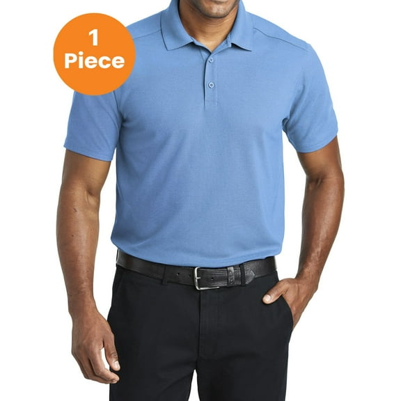 Port Authority K600 EZPerformance Pique Polo, Carolina Blue, 3XL, Mens Polo Shirts