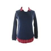 Tommy Hilfiger Navy Long-Sleeve Layered Sweater XS