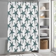 thumbnail image 3 of Summer Starfish Fabric Shower Curtain Beach Teal Washable Shower Curtains for Bathroom, Waterproof Bath Curtain with Hooks Home Decor 72x72in, 3 of 8