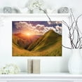 thumbnail image 1 of Sunrise Over Green Mountains - Landscape Photo Canvas Art Print, 1 of 3