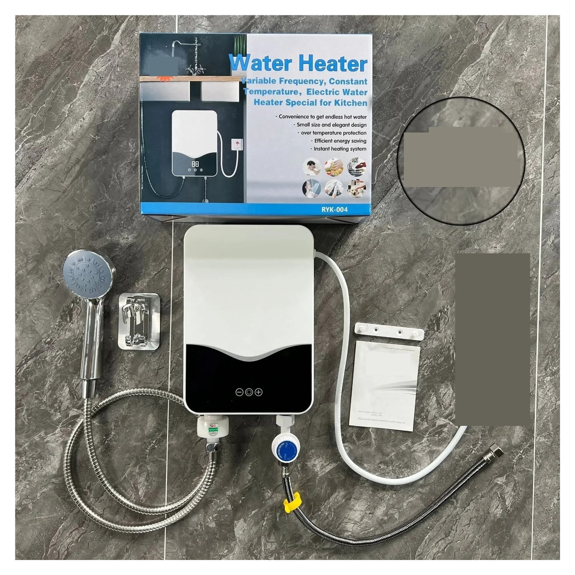 Instant Tankless Water Heater For Bathroom, 5.5kw Electric Instant Hot Water Heater With Self-modulating,Overheating Protection ,Safety Protections