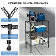 thumbnail image 3 of EDX Estantería de Almacenamiento de 3 Niveles, Estantería de Alambre Metálico de 31 Pulgadas, Altura de Capa Ajustable, para Cocina, Garaje, Sala de Estar, Negro, 3 of 7