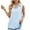 Sky Blue, variant on Besolor Womens Summer Tank Tops Collared Sleeveless Button down Shirts Casual Loose Work Office Chiffon Blouse